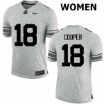 Women's Ohio State Buckeyes #18 Jonathan Cooper Gray Nike NCAA College Football Jersey Breathable ZHJ7044CK